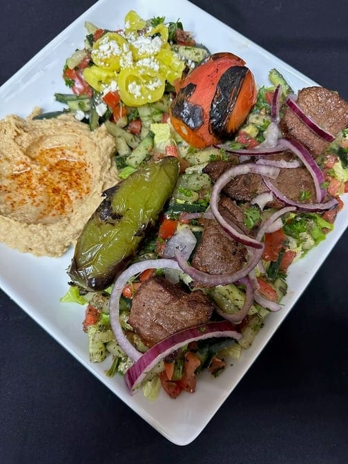 110.Low Carb Beef Kebab Plate.