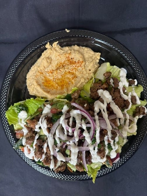 24. Hummus Beef Shawarma Salad.