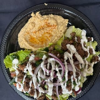 24. Hummus Beef Shawarma Salad