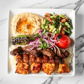 Loaded Kebab Plate (3 Skewers) Plate