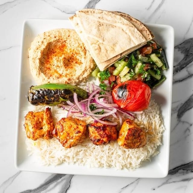 2 x Chicken Kabob Plate.
