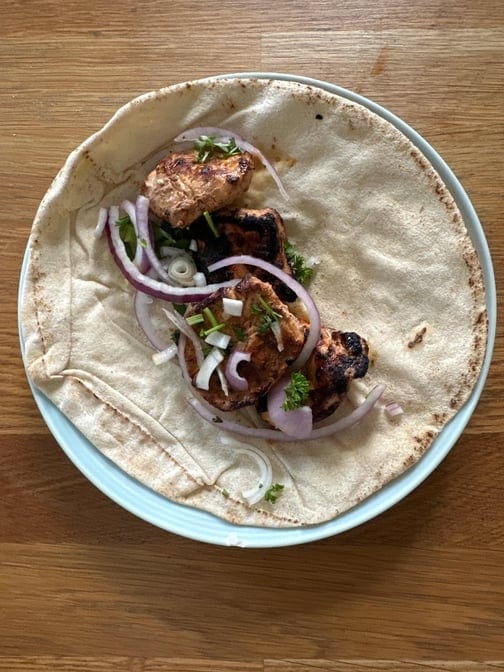 4 Piece Chicken Kabob.