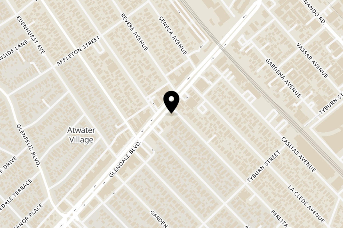 Map showing the location of Sepan Chicken on 3324 Glendale Blvd in Los Angeles